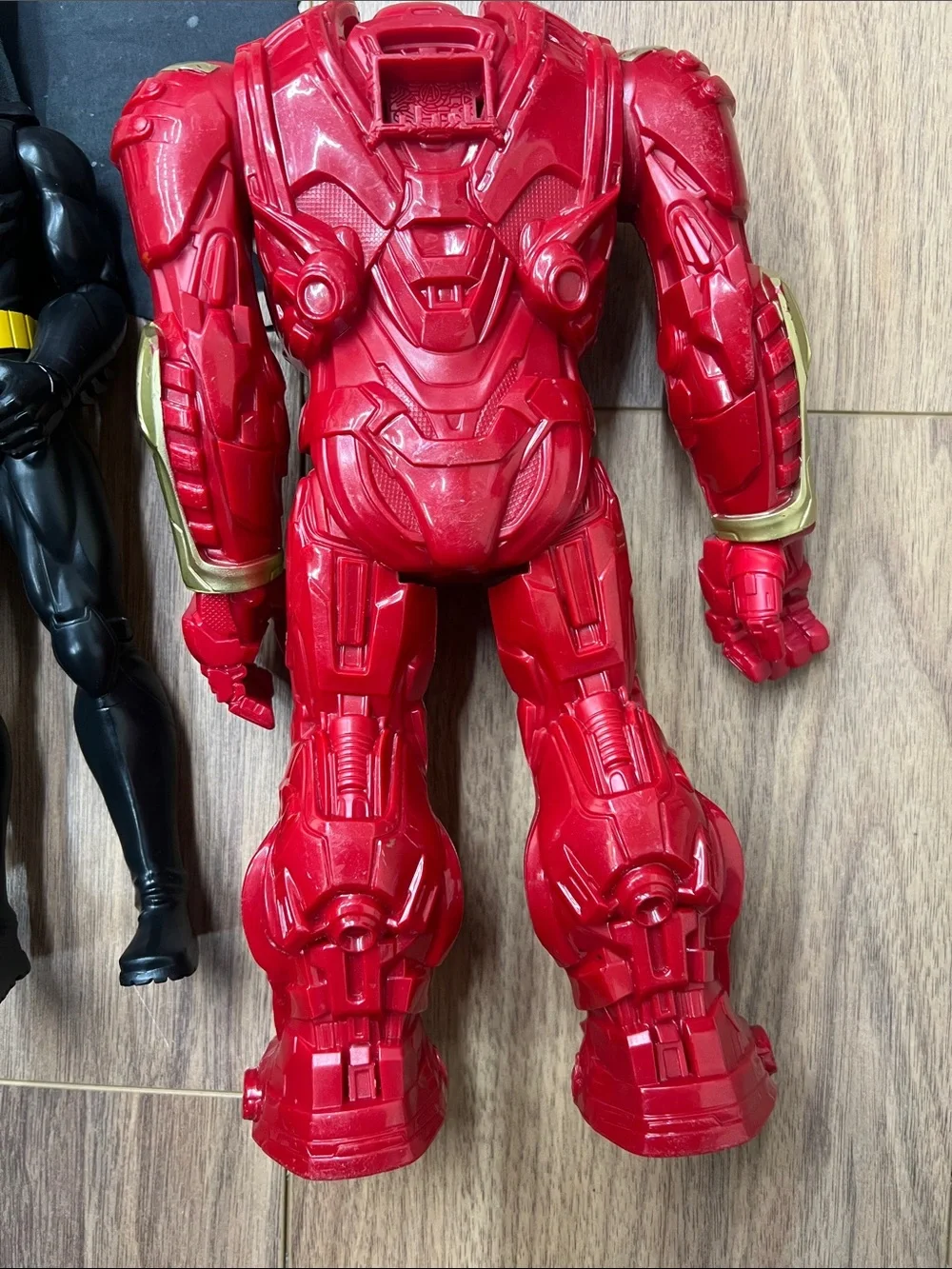 Marvel Red Iron Man & Black Batman Kids Superhero Figures